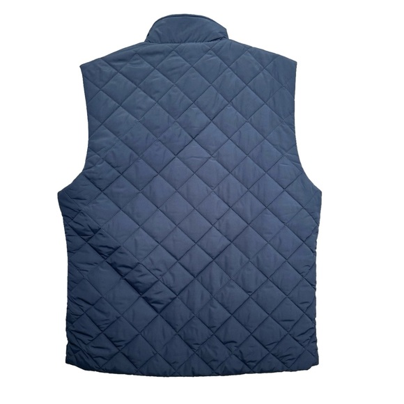 Brooks Brothers Quilted Vest Navy Blue size Medium Men’s Full zip - Picture 2 of 8